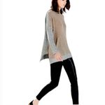 ZARA W&B Mixed Media Oversized Poncho Hoodie Photo 1