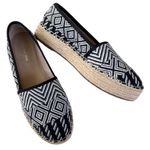 Gianni Bini EUC Espadrille Loafers Black White
Geometric Size 8 Wide Width Photo 0