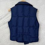 1st Down Womens Goose Down Puffer Vest Navy Blue‎ Size 10 Snap Front Pockets Blue Photo 7