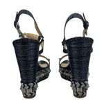 Christian Louboutin  Lame Lux Pyraclou 110 Denim Wedge Sandal Blue Size 41 Photo 5