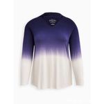 Torrid  Hoodie Super Soft‎ Lips Tie Dye Navy Blue Ombre Sz 2 (2X) Photo 10