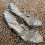 Caparros Silver Rhinestone High Heels Photo 2