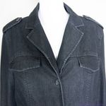 Attention NWOT women's black jean jacket with epaulette, size 14 Photo 3