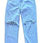 Levi's Levi’s Straight Leg Blue Jeans Size 12 Light Wash Distressed indie edgy festival Photo 0