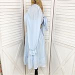 Exlura ‎ Chiffon Open Tie Back Ruffle Hem Dress Blue Medium Photo 2