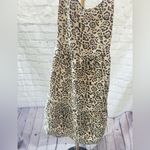 Saks 5th Avenue Saks Fifth Avenue Leopard Print Linen Tiered mini Dress size Large NWOT Photo 5