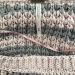 Free People At the Beach Gray Pink Striped Chunky Pullover Sweater NWT SZ M Photo 5