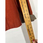 Perceptions Petite Suede Women 3 Piece Suit Collarless Jacket Plaid Rust Hue 14P Orange Photo 3