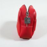 Givenchy  Parfums Embossed Pouch Clutch Red Zip Cosmetic Makeup Travel Designer Photo 4
