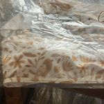 Rylee + Cru ruffle sleeve bikini top white & tan birds & floral print size small Photo 4