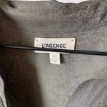 L'Agence  Nina Dark Green Satin Long Sleeve Collared Snake Print Blouse XS Photo 1