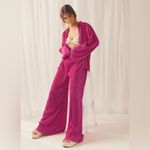 Peppermayo  90s Muse Plisse Pants & Plisse Shirt SET Magenta size 2 Photo 4