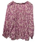 Style & Co  Women Top 2X Purple Floral Iridescent Boho‎ Peasant Cottagecore Fairy Photo 1