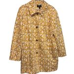 Dennis Basso Womens Jacquard Knit Button-Front Quilted Jacket - Gold/White (22W) Photo 1