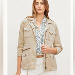 Lily Aldridge For Velvet Graham & Spencer Women's Tan Lightweight Army Jacket S Photo 0
