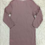 H&M Mauve Blush Pink Scalloped Long Sleeve Shift Dress Size 2 Photo 1