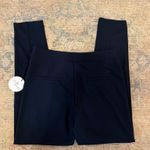 Milk and Honey  NWT Navy High-Waisted Pants with Gold Buttons and Side Zipper Photo 1