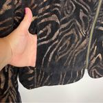 Erin London black bronze animal print full zip blazer women’s size XL‎ Photo 2