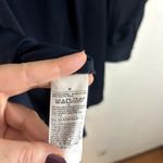 Banana Republic  Womens Button Down Dress Shirt Size Medium Navy Silky Photo 3