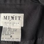 Mixit Vintage Black Silk Blazer Jacket Size 6 100% Pure Silk Classic Workwear Photo 3