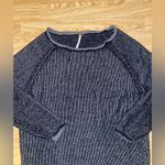 Free People  “lenox” oversized gray and black sweater Photo 3
