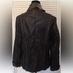 Style & Co  faux leather and faux fur coat size small vintage style Photo 2