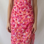 Saints + Secrets  Pink‎ Purple Floral Tie Back Asymmetric Midi Dress Large New Photo 0