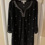 Cruise Club Women One Size Cover Up Black Beaded Embroidered Beachwear XXL Photo 3