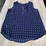 Dress Barn  Blue and White Sleeveless shirt Tank Top Photo 0
