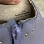 Free People Leather Women Aquarian Studded Ankle Boots Periwinkle Purple Photo 3