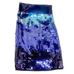EXPRESS  Design Studio Blue Sequin Skirt Size 6 Zip up side.​ New with Tags Photo 0