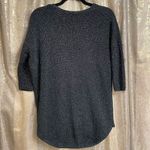 EXPRESS Black Metallic Gold Knit 3/4 Sleeve V Neck Cozy Sweater Small Photo 1