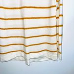 Abercrombie & Fitch White & Yellow Striped Zip Shoulder Sweater Photo 3
