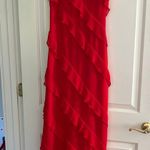 Commence Long Red Maxi Dress Ruffle Photo 1