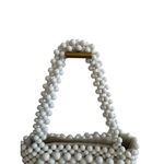 MNG MANGO White Beaded Double Strap Tote Bag Photo 4