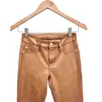 7 For All Mankind Skinny Ankle Pants Size 24 Womens Tan Faux Leather NEW Photo 4