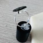 Natural Carving Labradorite Madagascar Sterling Silver Ring Size 9 Blue Photo 7