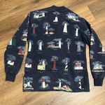 Art Unlimited Sportswear Sweater Adult M Blue Lighthouse Button Up USA Made Size M Photo 9