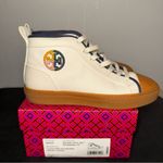Tory Burch  T-Logo Canvas High-top Sneaker Ivory Women’s Size 8M New with Box Photo 2