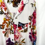 Soma Medium Pajama Set Floral White Purple Pink Button Up Long Sleeve Pants 1784 Photo 7