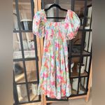 Petal and Pup Santorini colorful print smock dress puff sleeve midi maxi dress tiered ruffle Photo 1