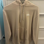 Nike  Beige Hoodie Pullover Women’s Small Photo 0