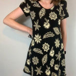 Liz Claiborne  | Black Floral Dress Sz 2P Photo 0