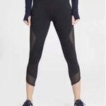 Athleta  Aura Sonar Capri Leggings Black sz XS Mesh Yoga Running Athletic Pants Photo 0