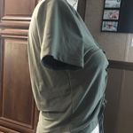 No Boundaries  size large green scrunched crop top Photo 2