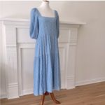Moon River Anthropologie Medium Midi Dress Fall Boho Cottage tie back Prarie Photo 1