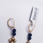 J.Crew  Gold and Blue Stone Dangle Earrings Photo 2