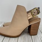 Gibson Latimer  slingback snakeskin cow leather block heel ankle boots tan black Photo 1