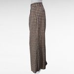 Cato Tan Coffee Plaid High Rise Wide Leg Trouser Pants Size 14 Photo 2