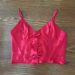 Frederick's of Hollywood Coquette Silky Cropped Camisole with Boys Adjustable Straps Size Medium Feminine Photo 6